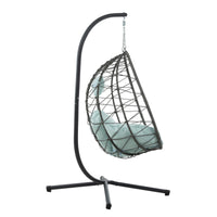 Egg Chair With Stand Indoor Outdoor Swing Chair Patio Wicker Hanging Egg Chair Hanging Basket Chair