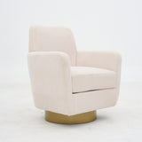 360 Degree Rotation Armchair Cotton Linen Skin Friendly Fabric Ergonomic Design Living Room Chair Bedroom Chair Living Room Chair Suitable For Indoor Home