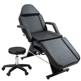 Massage Salon Tattoo Chair With Two Trays Esthetician Bed With Hydraulic Stool,Multi-Purpose 3-Section Facial Bed Table, Adjustable Beauty Barber Spa Beauty Equipment
