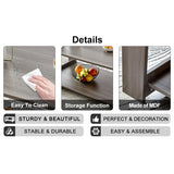 A Modern And Practical Gray Textured Coffee Table,tea Table.Double Layered Coffee Table Made Of MDF Material,. Suitable For Living Room,bedroom And Study Room. 43.3x21.6x16.5 CT16