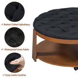 Round Footstool Coffee Table