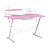 Techni Sport TS 200 Carbon Computer Gaming Desk With Shelving