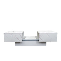 Coffee Table With Sliding Tabletop, Center Table With Hidden Storage Compartment, Extendable Table For Living Room