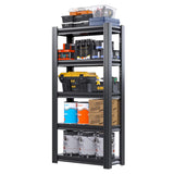 Garage Shelving72Garage Storage Shelves Heavy Duty 5 Tier Adjustable Height Metal Shelving Unit For Garage Basement, Industrial Shelving Utility ShelfBlack