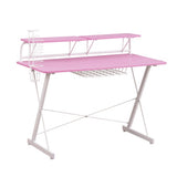 Techni Sport TS 200 Carbon Computer Gaming Desk With Shelving