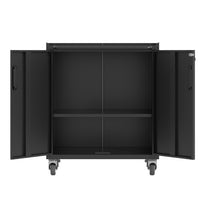 Heavy-Duty Metal Garage Storage Cabinet With Wheels - Sturdy And Durable Tool Storage Cabinet For Garage, Office, And Home Organizer Solutions