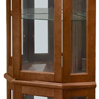 Corner Rare Cabinet With Lights, Excluding E26 Light Bulbs