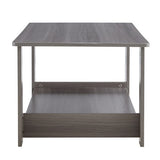 A Modern And Practical Gray Textured Coffee Table,tea Table.Double Layered Coffee Table Made Of MDF Material,. Suitable For Living Room,bedroom And Study Room. 43.3x21.6x16.5 CT16