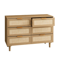 6 Drawers Rattan Dresser Rattan Drawer, Bedroom,Living Room