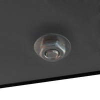 Black Glass Rectangle Coffee Table Modern Side Center For Living Room