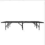 Metal Mattress Foundation Bed Frame, Queen Size Bed Base, Bedroom Furniture, Black