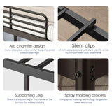 Loft Bunk Bed Twin Over Twin Size With Ladder And Guardrail,Heavy Duty Metal Slats Support No Box Spring Needed Small Space Saving Furniture For Bedroom Dorm,Black