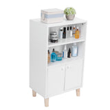 Bathroom Cabinet Multifunction MDF Wood Floor Cabinet with 2 Shelf Home Furnitures