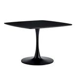 Fiberboard Black Dining Table