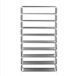 Non Woven Shoe Cabinet With 10 Layers Widened - Gray