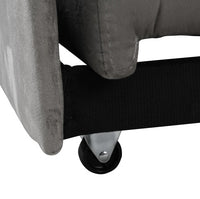 Folding Ottoman Sofa Bed Gray