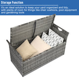 Ottoman Locker, Grey Gradient, Rattan Locker