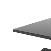 Black Glass Rectangle Coffee Table Modern Side Center For Living Room