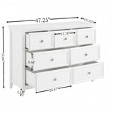 Fiberboard 7-drawer Vanity