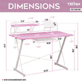 Techni Sport TS 200 Carbon Computer Gaming Desk With Shelving