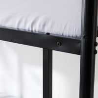 Double Decker Bunk Bed With Drawers Black, Detachable Twin Bed