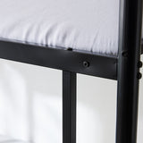 Double Decker Bunk Bed With Drawers Black, Detachable Twin Bed