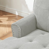 Chaise Lounge Indoor Sleeper Sofa Bed Chair Upholstered Lounge Chair For Bedroom Living Room With Rivets
