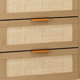 6 Drawers Rattan Dresser Rattan Drawer, Bedroom,Living Room