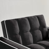 Three-in  One Sofa Bed Chair Folding Sofa Bed Adjustable Back Into A Sofa Recliner Single Bed  Modern Chair Bed Berth Black