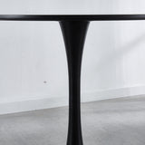 Fiberboard Black Dining Table