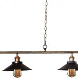 Lillian 3-light Black 47-inch Edison Pendant with Bulbs