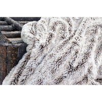 Cozy Gray Faux Fur Throw Blanket