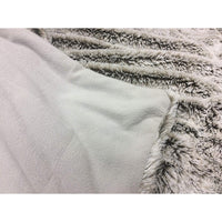 Cozy Gray Faux Fur Throw Blanket