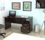 Espresso Finish Wood Curved Top Writing Desk
