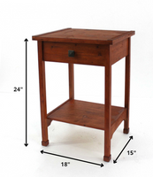 15 x 18 x 24 Cherry 1 Drawer  Rustic Wooden - Accent Table