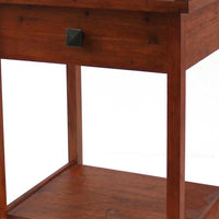 15 x 18 x 24 Cherry 1 Drawer  Rustic Wooden - Accent Table