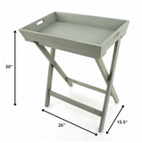 15.5 x 26 x 30 Gray Light Blue Wooden - Serving Table