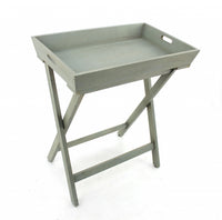15.5 x 26 x 30 Gray Light Blue Wooden - Serving Table