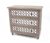 15.75 x 34 x 31.5 Brown Country Cottage 3 Drawers - Cabinet