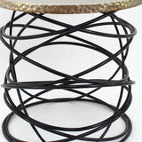 23.25 x 23.25 x 23.25 Gold Cable-Shaped Base - Accent Table
