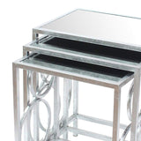 Silver 3 Piece Nesting Table Set