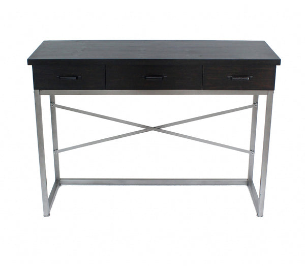 16 x 45 x 32 Charcoal 3 Drawer  Console Table