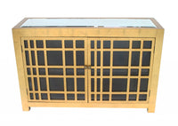 16 x 48 x 32 Gold Rustic Lattice Wood - Cabinet