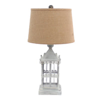 15 x 12 x 25.75 Gray Country Cottage Castle - Table Lamp