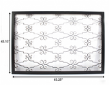 63.25 x 43.13 x 1 Black Wooden Framed Metal - Wall Decor