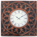 22.75 x 22.75 x 2 Bronze Vintage Metal - Wall Clock
