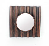 24 x 24 x 3 Bronze Panpipe-Like Wooden Cosmetic - Mirror