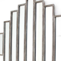 36 x 36 x 2 Silver Rustic Multi Mirrored Wall Sculpture