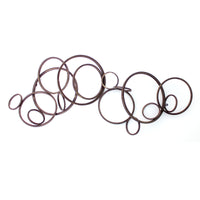 6.75 X 21.5 X 55.5 Silver Industrial Metallic Multi Circle Wall Decor