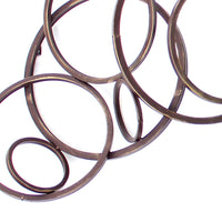6.75 X 21.5 X 55.5 Silver Industrial Metallic Multi Circle Wall Decor